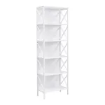 6 Tier Tall Bookshelf, White