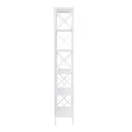 6 Tier Tall Bookshelf, White