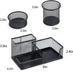 3-set Desk Organisers, Pen Holder For Stationeries & Pencils, Accessories