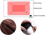 USB Rechargeable Heated Blanket Soft Flannel Grey, 100 x 70 cm