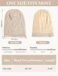 2 Piece Knitted Beanie Hat Set Ultra Warm Unisex Black White