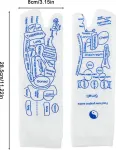 2-Pack Reflexology Massage Socks with Cotton Pressure Point Design and Massage Stick