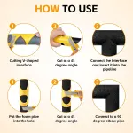 6-Piece Pipe Insulation Cutting Guide – 15mm–53mm Molded Foam Pipe Cutting Tool