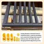 6-Piece Pipe Insulation Cutting Guide – 15mm–53mm Molded Foam Pipe Cutting Tool