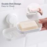 5 Pack Suction Cup Storage Baskets, Drill-Free Wall Organisers for Soap, Towels, Toiletries, Kitchen and Bathroom Use