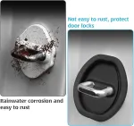 4 Pack Car Silicone Lock Accessories, Foldable Door Lock Car Accessory Cover Latch Protector, Cars Doors Locks Stopper Guard Set Protective, Black