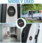 4 Pack Car Silicone Lock Accessories, Foldable Door Lock Car Accessory Cover Latch Protector, Cars Doors Locks Stopper Guard Set Protective, Black