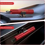 2 Pack Emergency Hammer and Seat Belt Cutter for Car Escape Safety Tool, Key Ring Size with Mounting Base, Red