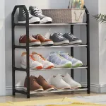 4-Tier Shoe Rack, Stackable Shoe Organizer, 8 Pairs Sturdy Shoe Shelf Storage, For Bedroom, Entryway, Hallway, And Closet