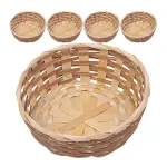 5-Pack Woven Desktop Baskets for Dried Fruit, Bread, and Storage – Multipurpose Organizer Set