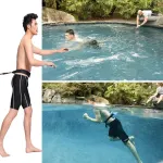 1Set Swimming Exerciser Leash with Adjustable Swim Resistance Belt Fast Drying for Pool Workout