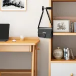 2-Pack Black Desk C-Clamps Table Mount Brackets for Studio, Stage, and Workshop Use