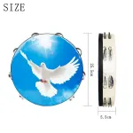 10 Inch Peace Dove Double Layer Hand Tambourine