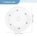 2Pcs Plastic Rotating Turntable with Smooth Surface for Spice and Makeup Storage