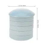 1Set Stackable Ceramic Pigment Plates Water Dropper Porcelain Paint Palette Tray