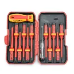 13Pcs VDE Insulated Electrician Screwdriver Set Magnetic Phillips Slotted Screwdriver Red