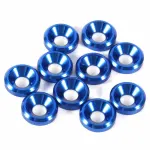 10 Pcs Countersunk Head Washers Aluminum Alloy M5 Red