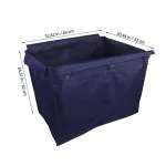 Versatile Blue Laundry Cart Replacement Bag, Oxford Cloth and Metal Hooks
