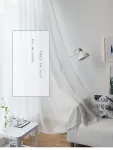 2 Pack Semi Blackout Sheer Curtains Gray