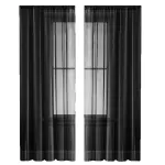 2 Pack Semi Blackout Sheer Curtains Gray