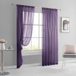 2 Pack Semi Blackout Sheer Curtains Green