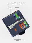 2Pcs Black Matte Long Wallet