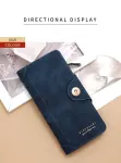 2Pcs Black Matte Long Wallet