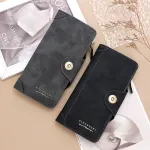2Pcs Gray Matte Long Wallet