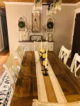 2-Pack Table Runner MX104, Beige Linen Texture, With Tassels