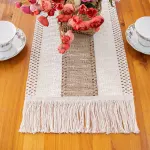 2-Pack Table Runner MX103, Red, With Tassels