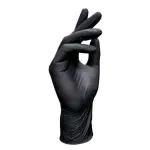 300Pcs Black Nitrile Gloves Large