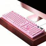 104 Keys Wired Keyboard – White Light 01