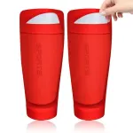 2 Pairs Soccer Shin Guard Sock White Size L