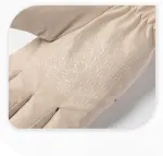 2 Pairs Thermal Gloves,Fleece Lined Lace – Light Grey