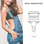 6 Sets Metal Strap Adjuster Overalls Buckles Silver