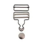 6 Sets Metal Strap Adjuster Overalls Buckles-Gun Grey