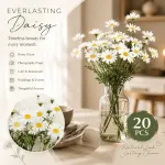 Coastal Aussie Style Artificial Chamomile Daisy, Bring Soft Countryside Vibe To Your Home 20 pcs