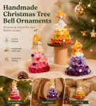 2 Pack Crochet Ornament A+B Pink & Purple, Couple Christmas Gift Pair