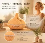 2 Pack Onion Diffuser White Wood + Remote, 24V AU Plug, Matching Xmas Gift Set