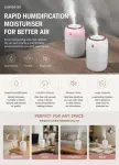 2 Pack Colour Light Humidifier 330ML Pink, Festive Bundle