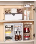 Low Profile Clear Storage Box, Medium Size Multi-Purpose Acrylic Vanity Organiser
