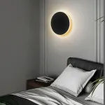 30CM Black Touch Eclipse Wall Light 2Pcs Stepless Dimming
