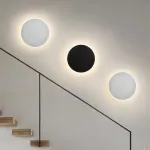 30CM Black Sensor Eclipse Wall Light 2Pcs Stepless Dimming