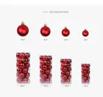 24 Count Plastic Electroplated Xmas Decor Spheres, Dark Blue 8cm Pendant Balls to Optimize Christmas Display and Halloween Party Visual Layout