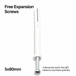 4″ Nickel Hidden T Shelf Bracket 6Pcs w/ 5×60&5×80 Screws