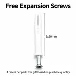 4″ Color Zinc Hidden T Bracket 6Pcs w/ 5×60&5×80 Screws