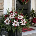 Christmas Gold Flower Bundle Artificial Floral Bunch DIY Home Decor SD56 2 Pcs Recommended Christmas Holiday Gift