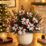 Christmas Artificial Pine Needle Stem Floral Pick DIY Wreath Supply SD58 2 Pcs Ideal Christmas Gift