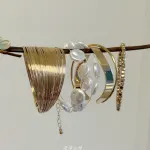 Women Stackable Wide Bangle | Christmas Outfit Decor Gift | Trendy Versatile Daily Wear Bracelet