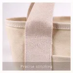 16Oz Pure White Canvas Lunch Tote Bag, Reusable Women Hand‑Carried Handbag, Halloween Daily Work Outdoor Picnic Pouch